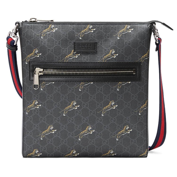 Gucci Bestiary Messenger With Tigers